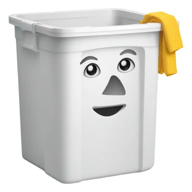 plastic white storage caddy for cleaning storage sticker