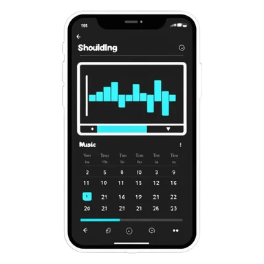 music scheduling app interface sticker