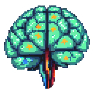 magic brain with stars sticker
