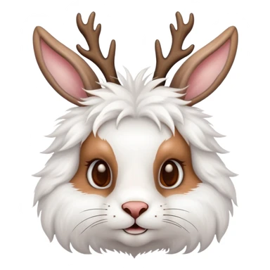 rabbit with deer antlers sticker