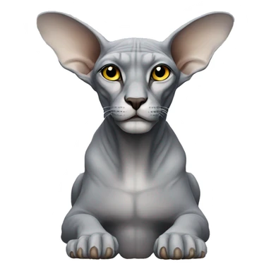 Grey sphinx sticker