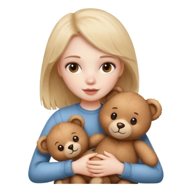 spetical girl with bear  sticker