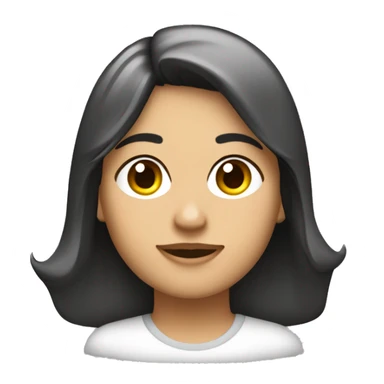 Una morena cabello lacio largo con casco de arquitecta sticker