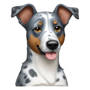 Blue heeler and pointer with floppy ears sticker