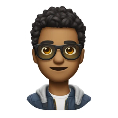 Emoji de chico con ropa de free fire y con unos lentes sticker