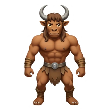 sybthwave ultra HD style, photo-realistic - The deranged Minotaur stands in the middle of the labyrinth sticker