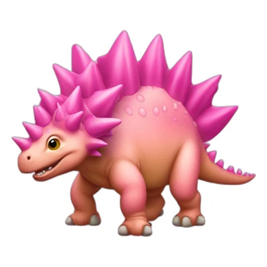 pink stegosaurus sticker