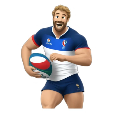 French rugby players winning the World Cup 2023 ! Oh Yeah sticker