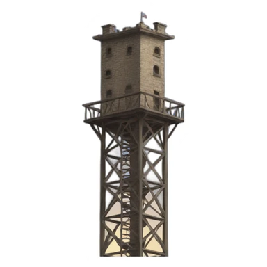 Man on tower sticker