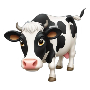 Vache avec des chaussure sticker