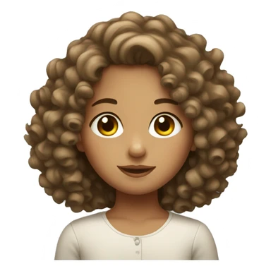 A polish girl with curly hair sticker