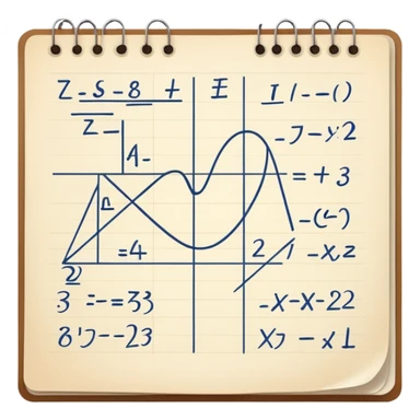 A paper with mathematic equations sticker