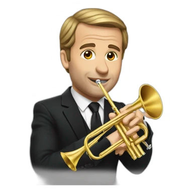 Trumpet macron sticker