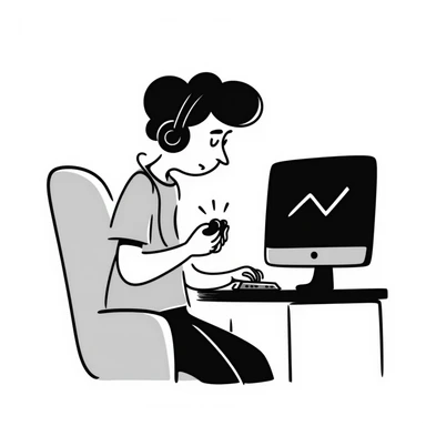 sad video gamer, hand drawn doodle style sticker