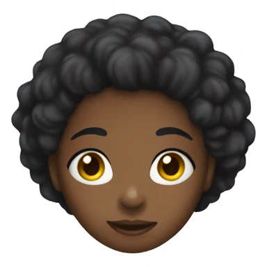 Black girl blushing sticker