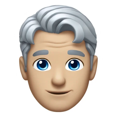 superman grey hair blue eyes sticker