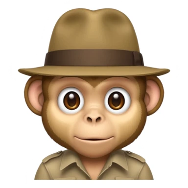 Make an emoji that looks like a monkey in a mafia sticker
