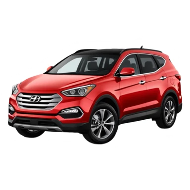 Red Hyundai Santa Fe sport suv black interior sticker
