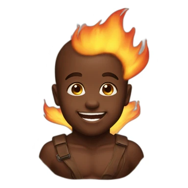 Face baby chocolate smile fire sticker