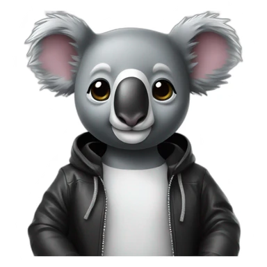 koala in black latex suit sticker