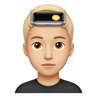 Young person wearing a smartwatch sticker