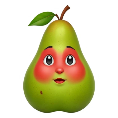 pear with red blush  sticker