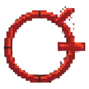 pixel art no symbol with red circle slash sticker