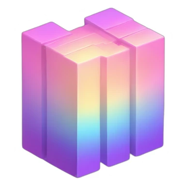 Pastel Gradient Hue Bismuth sticker