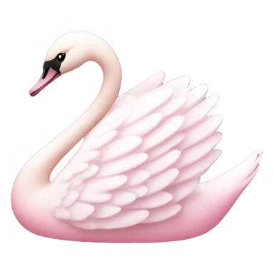 pastel pink swan sticker
