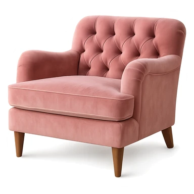 pink velvet armchair sticker