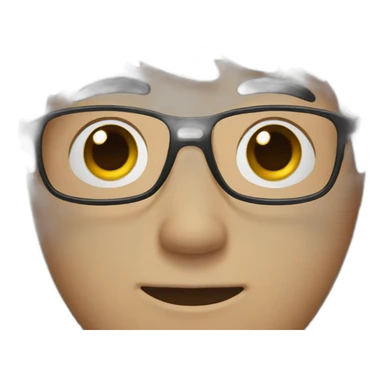 white guy with glasses and black hair sticker