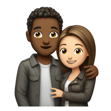 Boyfriend and girlfriend happy with there baby sticker