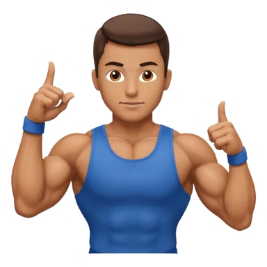Gym trainer pointing at the camera sticker
