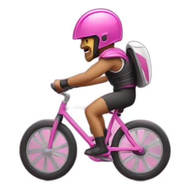 Spartan with pink helmet on bicycle sticker