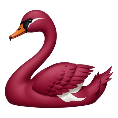 Maroon swan sticker
