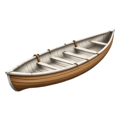 white rowing boat sticker