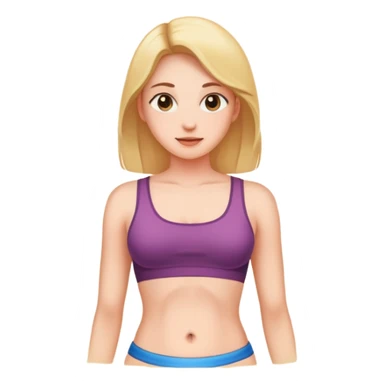 a flat woman stomach sticker