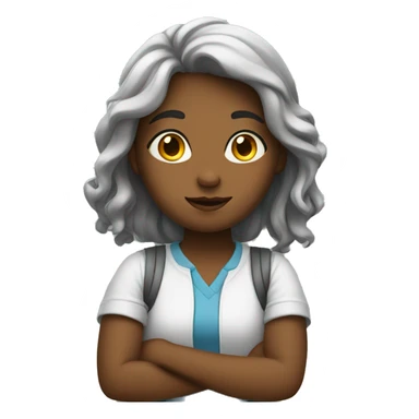 Girl noted writing sticker