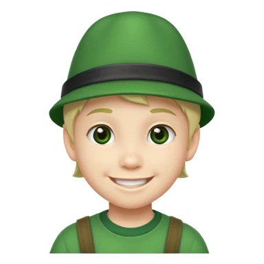 kid Character with Green Hats sticker
