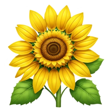 Sunflower with shiny  sticker