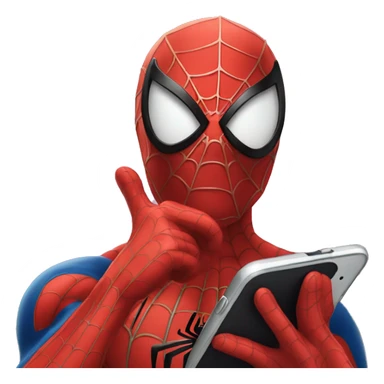 spiderman taking a phone selfie  sticker