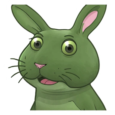 surprised bunny rabbit  sticker