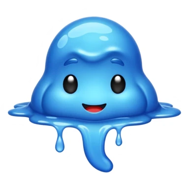 blue slimy goop sticker