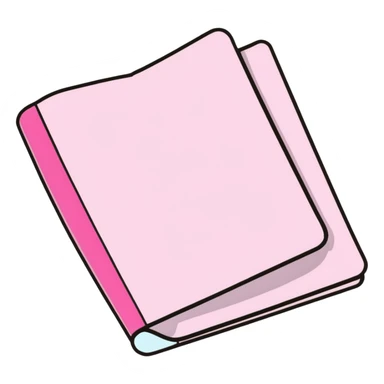 cute pink folder with papers sticker