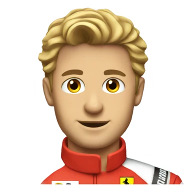 ferrari male racecar driver sticker