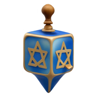 Jewish dreidel a four-sided spinning top, played during the Jewish holiday of Hanukkah sticker