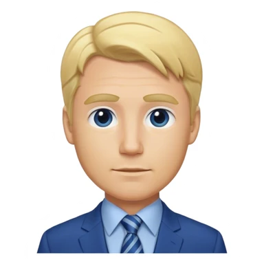 dad with blond with tie and blue suit sticker