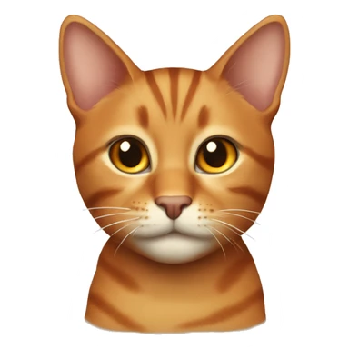 Brown and orange tabby cat sticker