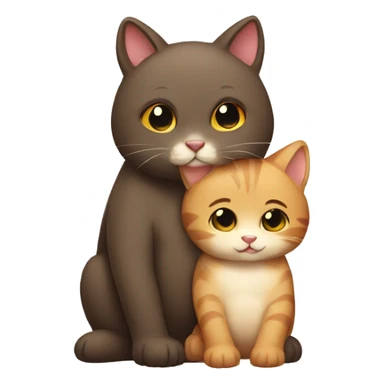 Cat is a girlfriend of a bear. They love each other  sticker