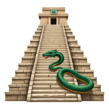 chichen itza with one serpent descending steps sticker